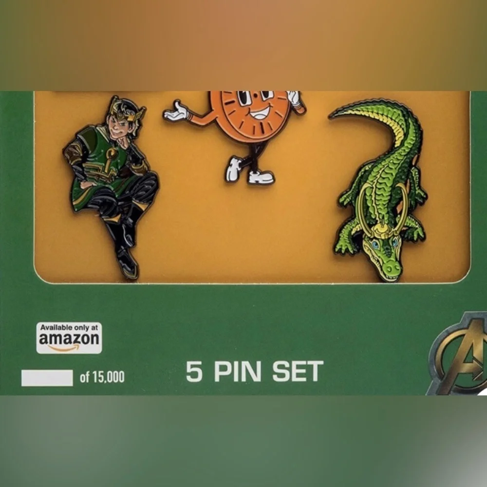 Marvel Studios Loki Collectible 5 Piece Enamel Pin Set Limited Edition New